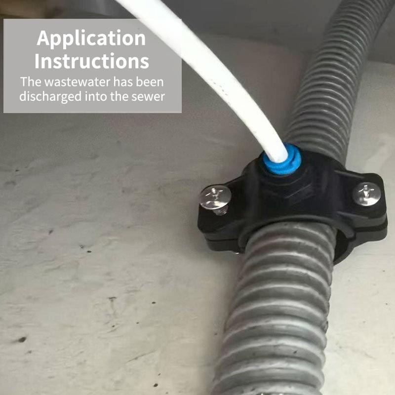 1/2/3Pcs Adjustable 38-58Mm Water Drain Waste Water Pipe Clamps 1/4" Od Hose Quick Connection Reverse Osmosis Aquarium