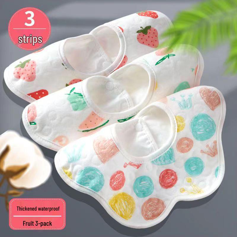 

360° Cotton Baby Bib: Anti-Spit-Up, Six-Layer Gauze, Newborn Drool Shield