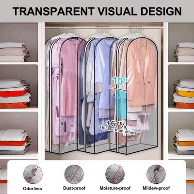 Kleidung Staub Abdeckung Transparent Wasserdicht Große Kapazität Schlafzimmer Schrank Kleid Tasche Kleidung Lagerung Beutel Täglichen Gebrauch