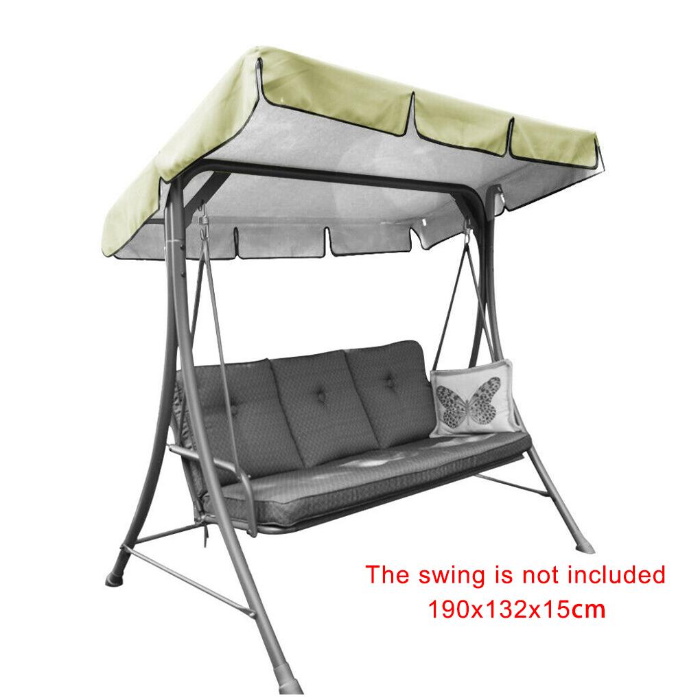 164CM 3 Seater Garden Swing Cushion 4Colors Waterproof Dustproof Chair Replacement Canopy Spare Fabric Cover Dust Covers