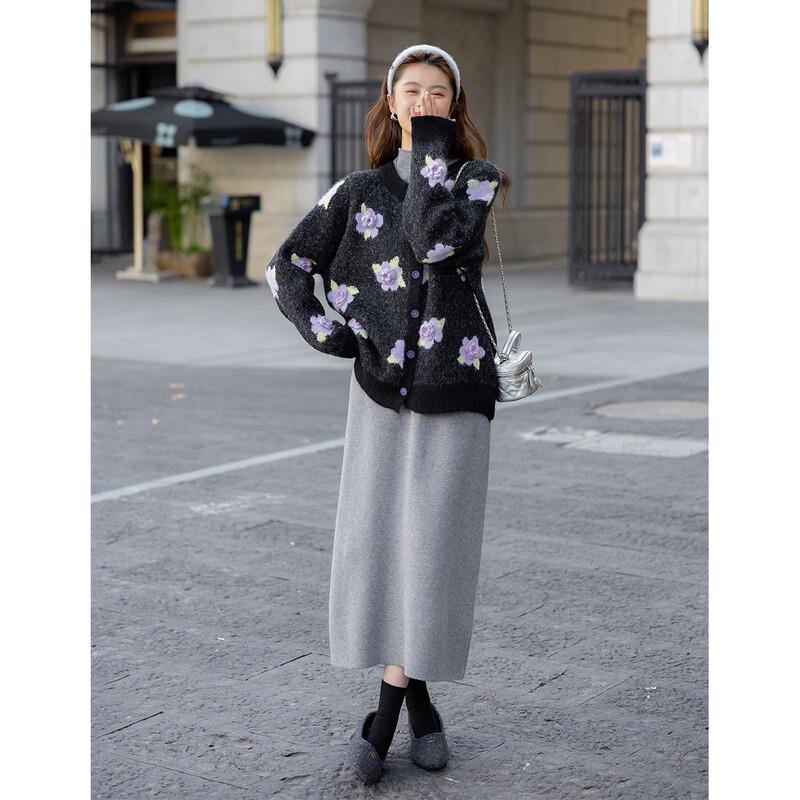 Mokana Floral Embroidered Relaxed Knit Sweater