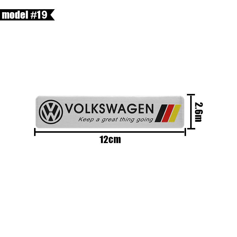 For VW Golf Tiguan Touran Polo GTI Jetta Passat CC Scirocco Arteon 3D Car Metal Emblem Badge Car Body Trunk Badge Stickers Decal