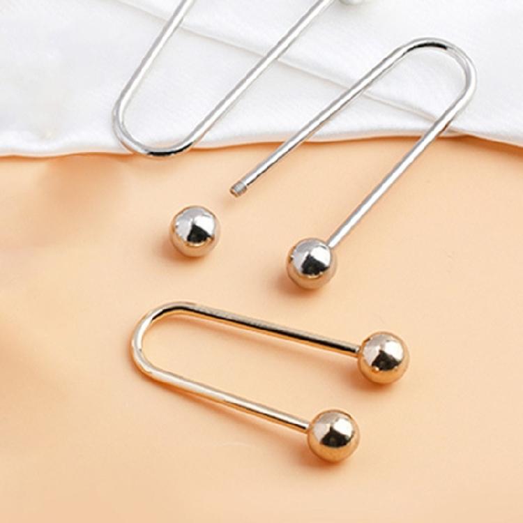 2x Fashionable Metal Spirals Clasps Double Head Brooch for Enhances Dress  Shawl Collar Clothing Fixing Buttons Clip