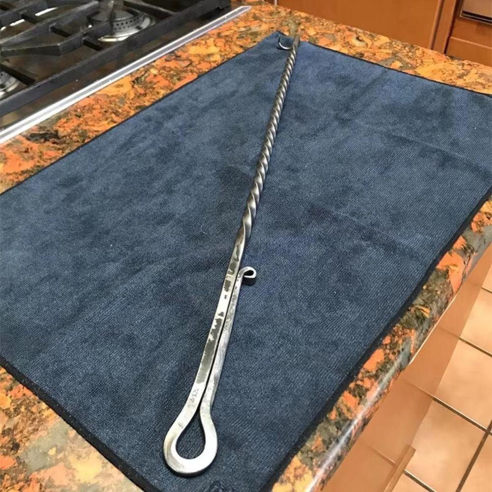 Reusable BBQ Food Flipper Long Handle Grilling Steak Turner Practical Barbecue Turner Hook Kitchen