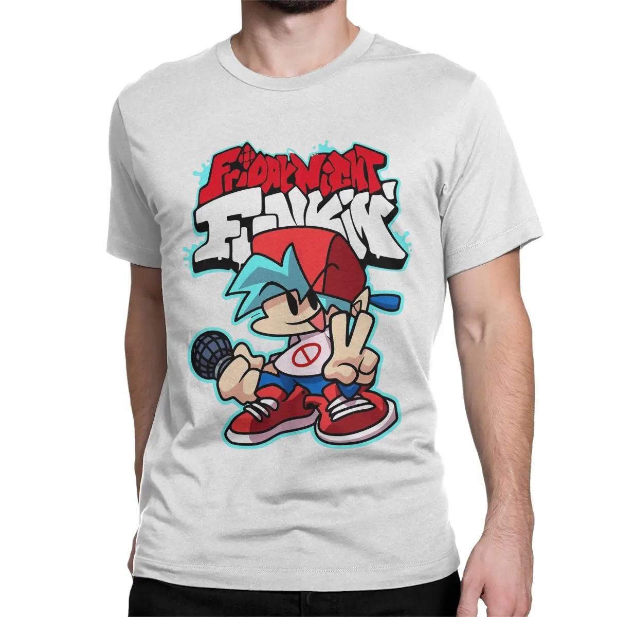 

Vintage Boyfriend FNF Bf Game T-Shirt for Men Women Cotton T Shirt Friday Night Funkin Short Sleeve Tee Shirt Party Tops L