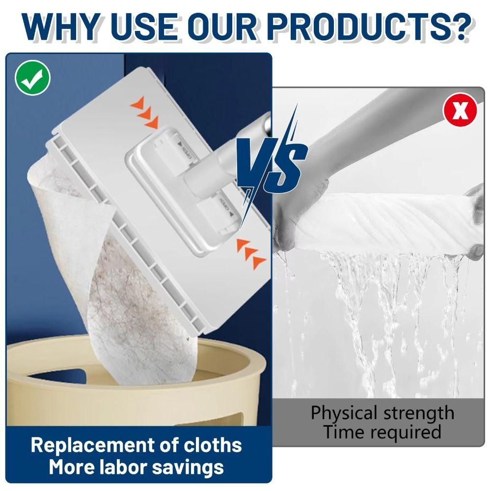 with 3 Reusable Cloths Hands-free Mop 360° Rotating Head No-wash Mops New Lazy Mop Household