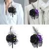 Wrist Corsage Bride Bridesmaid Bouquet DIY Dark Romantic Wedding Decoration