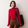Lekasha Women's Raglan Sleeve Cashmere Half-High Neck Pullover for Autumn/Winter