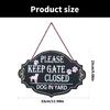 Dog In Yard Keep Gate Closed Sign Dogs On Premises Sign Please Keep Gate Closed Sign Dog Door Sign Outside Warning Sign