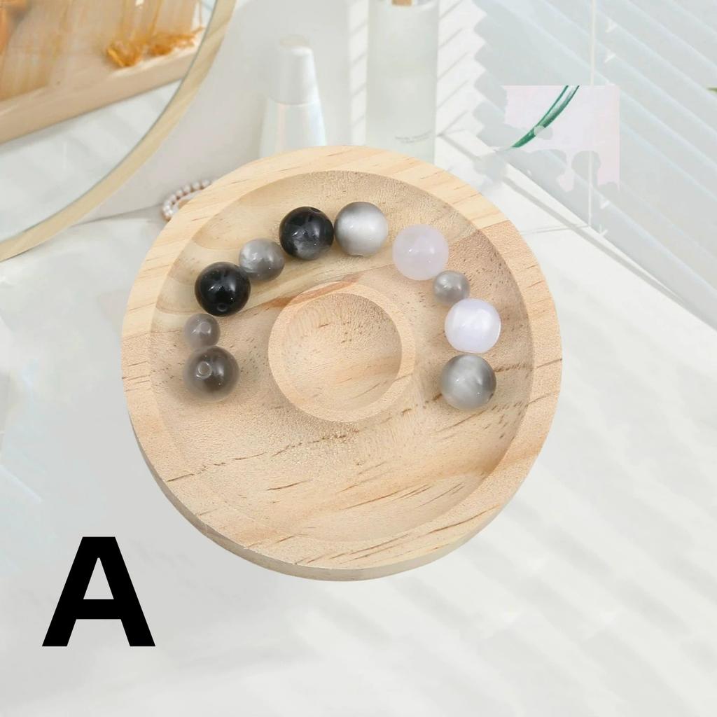 Crystal Bead Plate Solid Wood Bracelet Tray DIY Display of Bracelet Bead Plate for Jewelry Store Storage Handicraft Display Rack