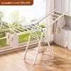 Adjustable Foldable Clothes Drying Rack for Indoor/Outdoor Use - Ideal for Bedroom, Balcony, and Baby Items.