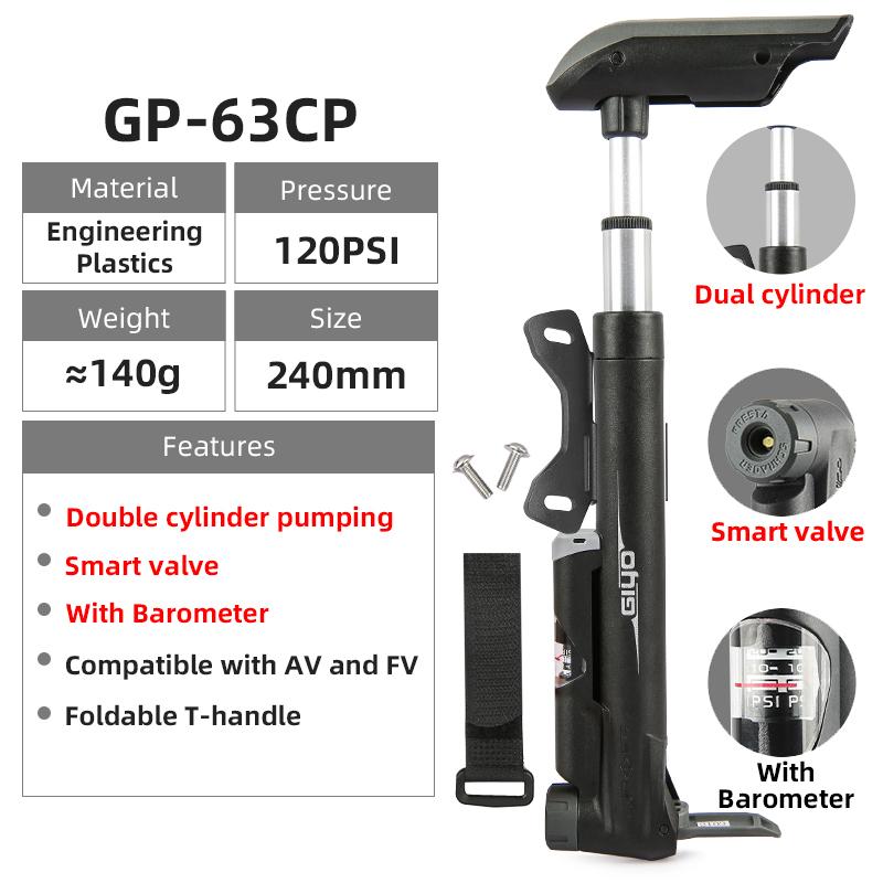 Giyo 120psi Bicycle Hand Air Pump