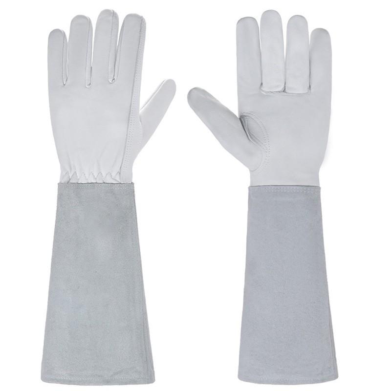 Long Leather Gardening Gloves Rose Pruning Cut Resistant Thorn Proof Work Outdoor Garden Tasks