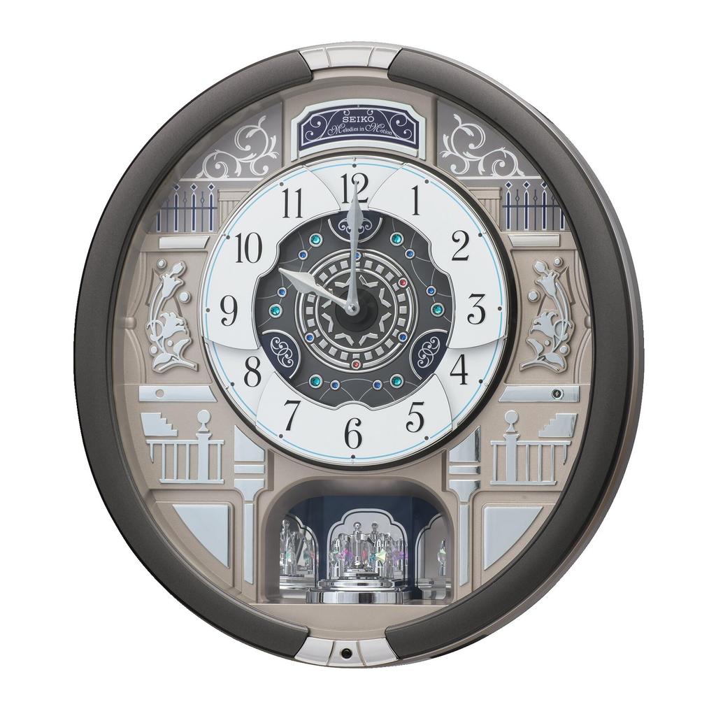 Seiko Clock Wall Clock Quartz Clock Mechanical Clock Analog Triple Selection Melody Gray 443 X 405 X 97mm RE603N