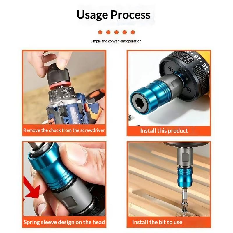 M10 Quick Release Drill Chuck Adapter Converter Corrosion Resistant Electric Wrench Driver Bit Tool for Outdoor Construction Garden Work