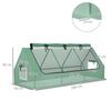 Portable Small Polytunnel, Mini Greenhouse with Mesh Windows for Indoor and Outdoor, 240x90x90cm, Green