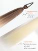 Synthetic Ponytail 1 Pack Braid Extension, Full of  Color Ponytail Extension, with Elastic Tie Straight Tube Sleek Wrap Extension Hair