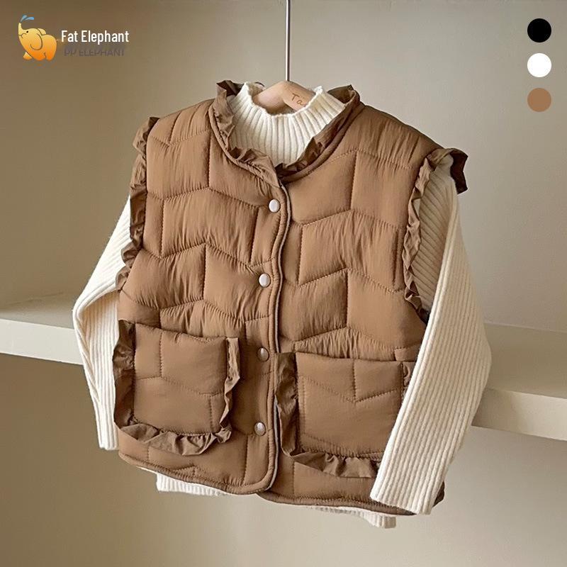 Kids' Warm Cotton-Padded Vest – Versatile Outerwear for Boys and Girls
