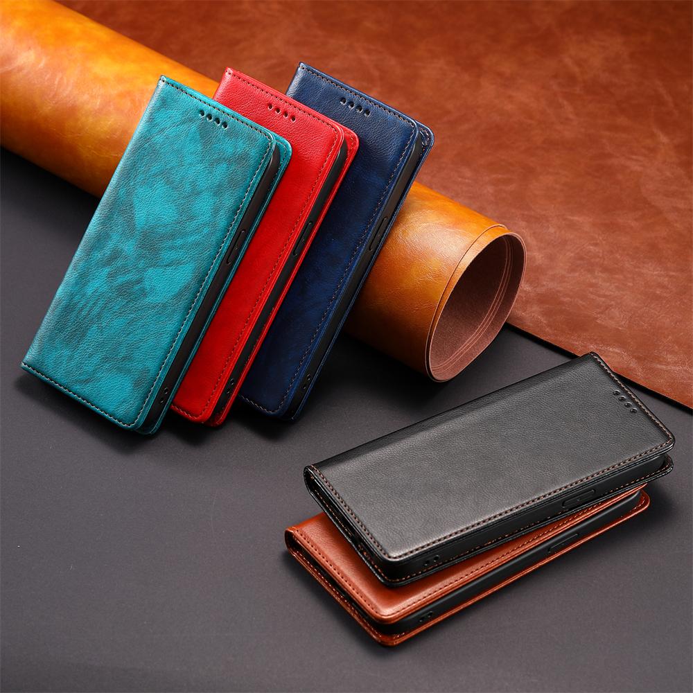 Luxury Leather Case For iPhone 15 14 13 12 11 Pro Max Mini 7 8 Plus SE 2020 2022 XR Xs Max Magnet Fold Kickstand Flip Book Cover