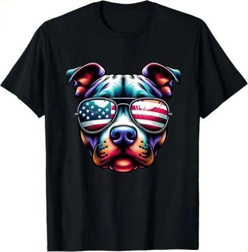 Tshirt Patriotic 2026 American Pitbull Terrier Face America 2XL