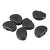 6 Pcs Guitar Machine Head Button Half Round Plastic Comfortable Grip Universal Tuning Peg Replacement Tip Black