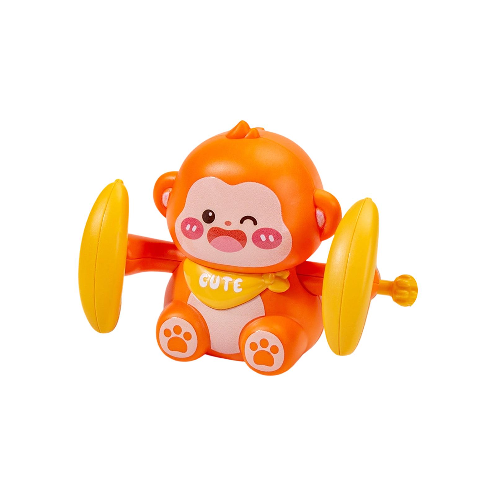 

Wind Up Monkey Toy with Rotating Wheels for Kids Durable ABS Plastic Animal Figure for Early Learning Play One Size помаранчевий