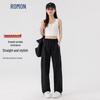 ROMON Women's Casual High-Waist Straight-Leg Trousers