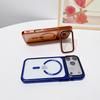 Support de téléphone de luxe plaqué avec support pour appareil photo pour iPhone 17 17Pro 17 Pro Max Pour Magsafe Magnétique Housse de protection en verre pour objectif