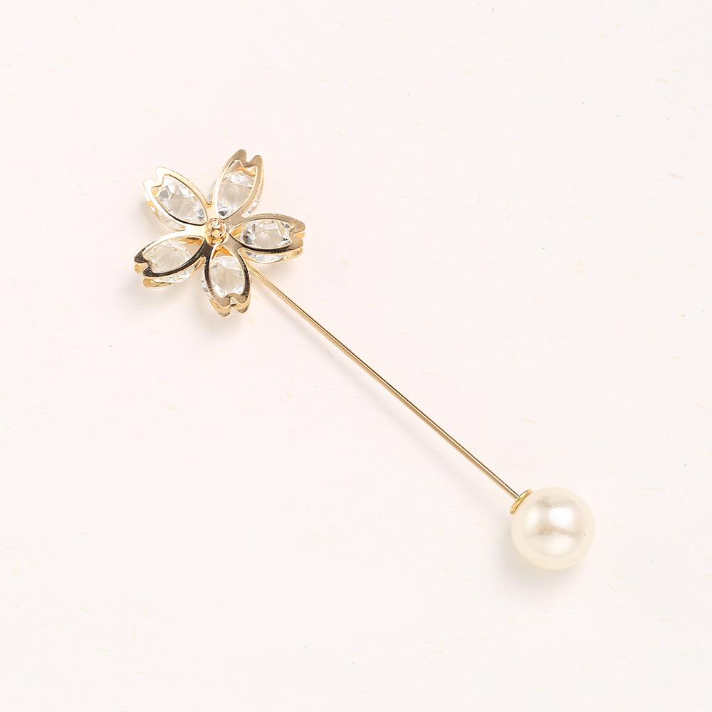 Pearl Waist Pin Brooch for Adjustable Skirt Fit