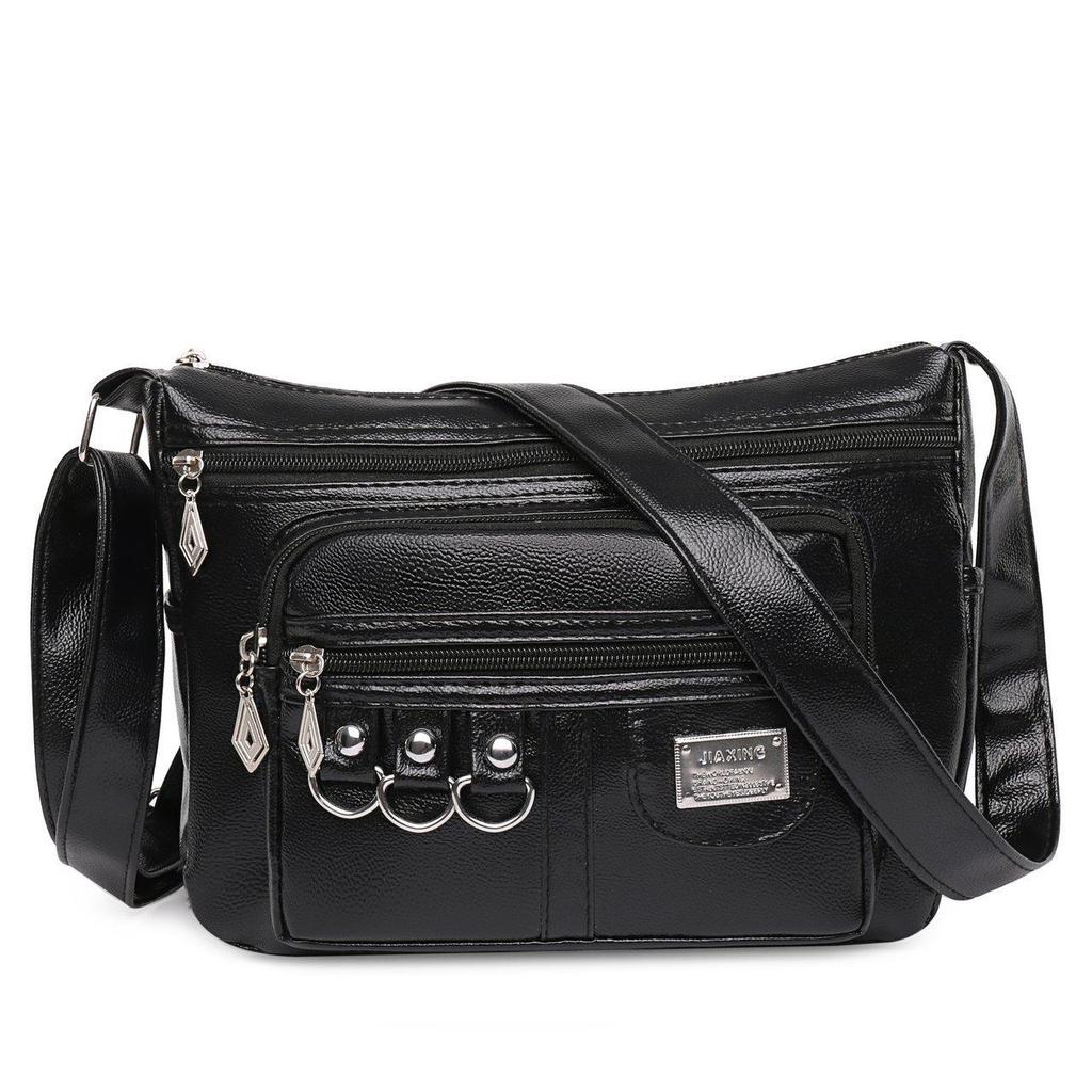 Fashionable Casual Shoulder Bag, Handbag, Multi-layer Large Capacity Crossbody Bag, Commuting Bag