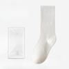 Female Spring and Summer Pure Color Deodorant Sweat Absorption Breathable In The Tube Pile Pile Cotton Socks