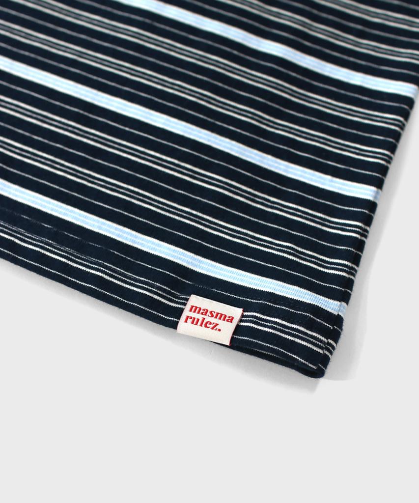 Maseumaluljeueopaeleol Daily Cotton Stripe T-Shirt_Navy