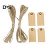 100 Pcs Kraft Paper Shipping Tags with String Empty Cardboard Sale Price Tag Name Gift Hang Tag for Jewelry Clothing Inventory Labeling
