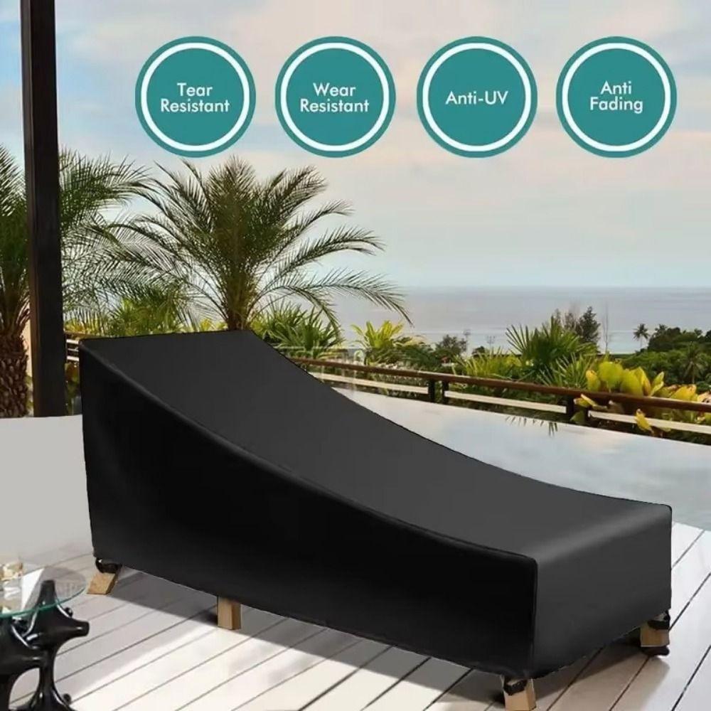 Oxford Cloth Beach Chair Cover Full Coverage Lounge Chair Cover Chaise Lounge Cover  for Outdoor