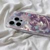 Iridescent Glossy Phone Case for iPhone 11 13 14 15 16 17 Pro 17 13 14 15 Pro Max High Quality Fantasy Floral Style Full Protection Shell