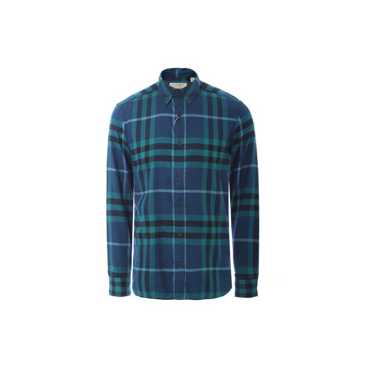 Burberry Shirts Men's Blue Pointed Collar Moderate Other 40238661