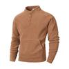 Solid Color Versatile Autumn and Winter New Slim Long-sleeved Stand-up Collar Personalized Casual Sweatshirt for Men