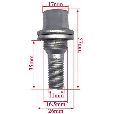 4PCS 17mm Wheel Bolts Nuts 9817024580 For Citroen C2 Peugeot 207