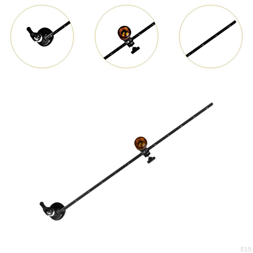 Circular Glass Cutter Cutting Tool Adjustable Alloy Round with Suction Cup Hand