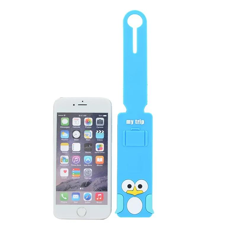 Cute Cartoon Animal Silicone Luggage Tag Portable Suitcase Name Label Anti-loss Baggage Identifier Travel Accessory