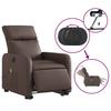 Vidaxl Reclining and Standing Upright Armchair with Massage, Electric, Brown