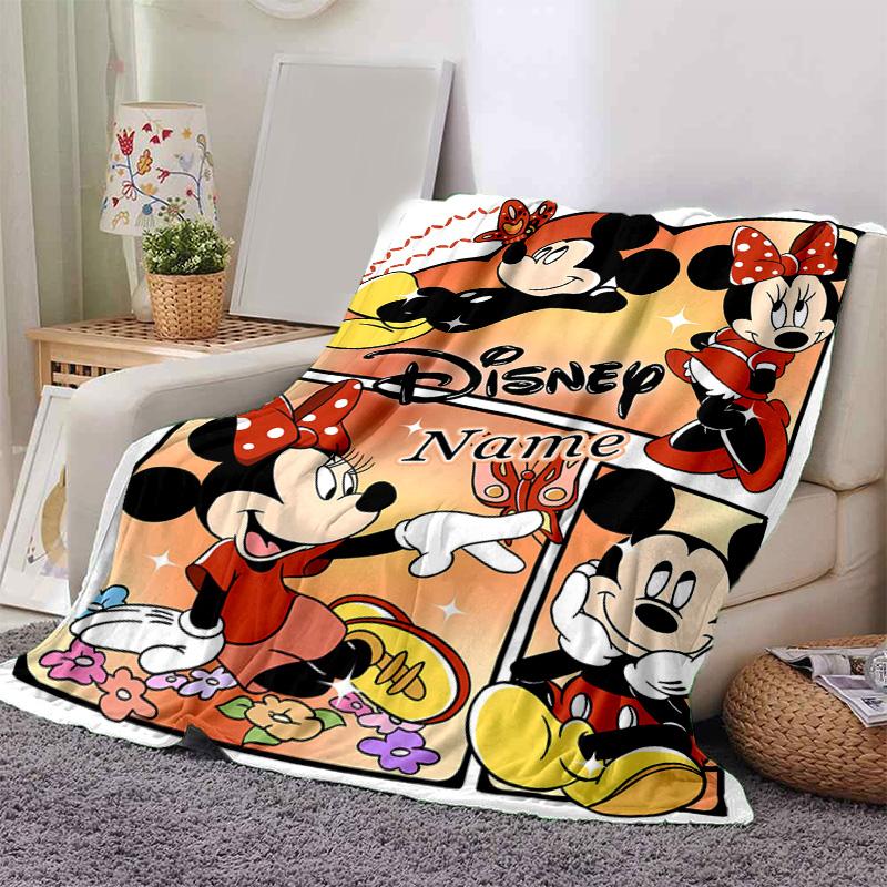 Custom 1pc Mickey Minnie Adventure Blanket, Soft And Comfortable Blanket, Casual Warm, Camping Travel Blanket, Birthday Gift Q910134