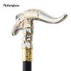 Golden White Dinosaur Walking Cane Fashion Decorative Walking Stick Gentleman Elegant Cosplay Cane Knob Crosier 93cm