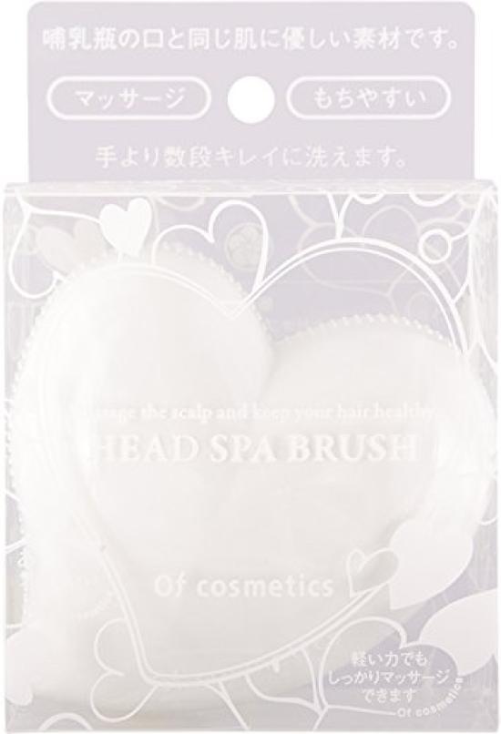 Brosse à shampoing qui nettoie bien et procure un massage du cuir chevelu, massage du cuir chevelu adapté au nettoyage des pores [Une bonne] brosse, blanche, Ofcosmetics, rigidité, saleté,