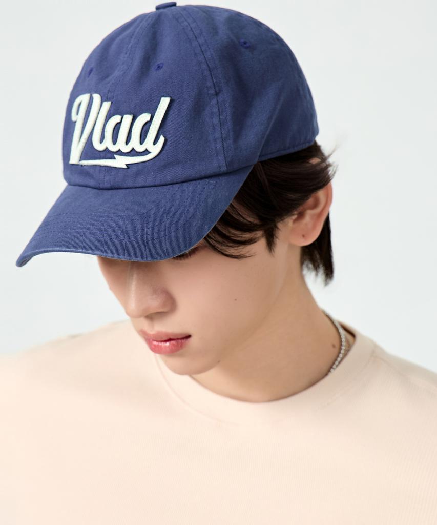 Dimiteulibeullaeg Vlad Washed Applique Ball Cap_Navy