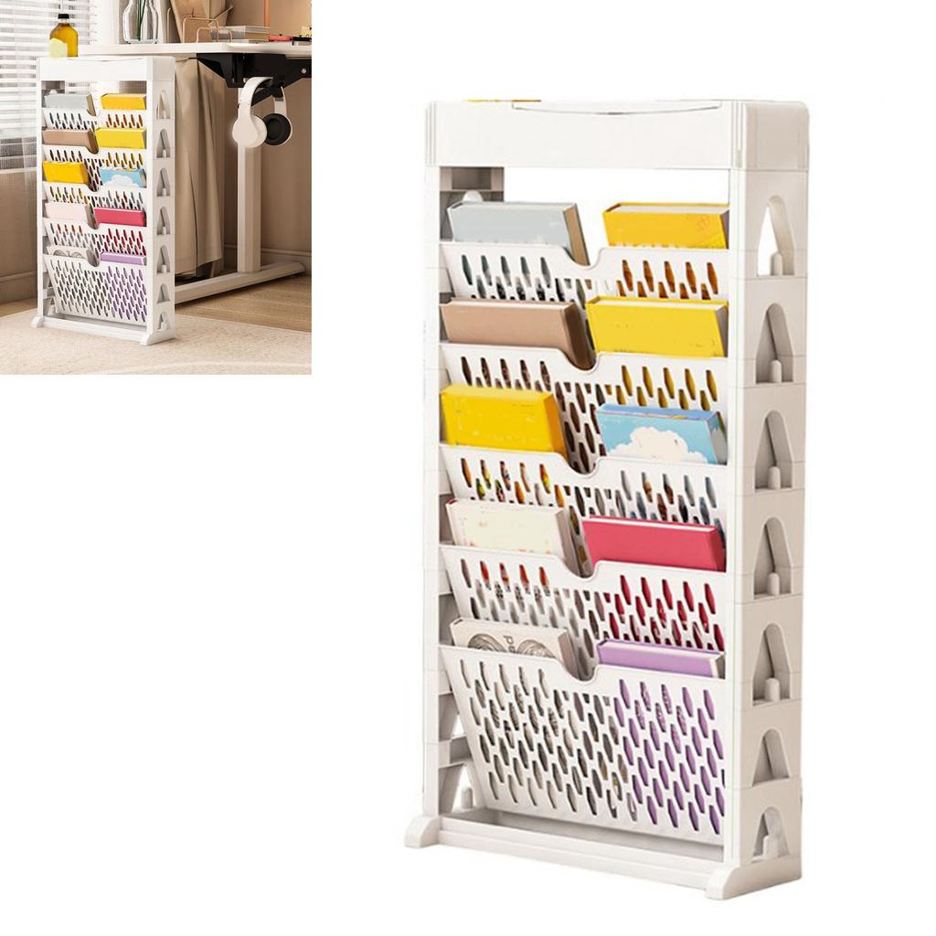 Bookshelf Multipurpose Simple Style Large Capacity Single Row Space Saving Multilayer Book Storage