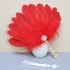 Creative Peacock Feather Fan Handmade Decorative Craft Fan Pearl Feather Fan  Photography Props