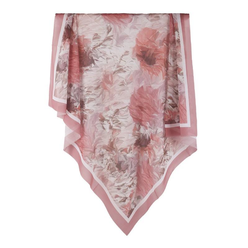 Cotton Linen Printed Square Scarf 110x110cm Lightweight Wrap Women Boho Style Headwrap Neck Accessory