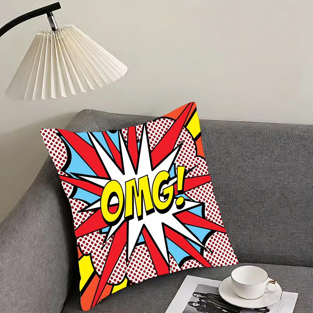 Exploding Bubbles Welcome Cushion Cover Elegant Comfort Pillowcase Sofa Bed Doublesided Printed Invisible Zipper Home Decor