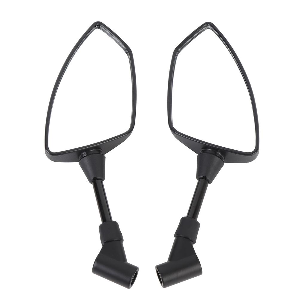 Universal Motorcycle Rear View Mirrors Shatter Proof 360 Deg Adjustable Wide View with M8 M10